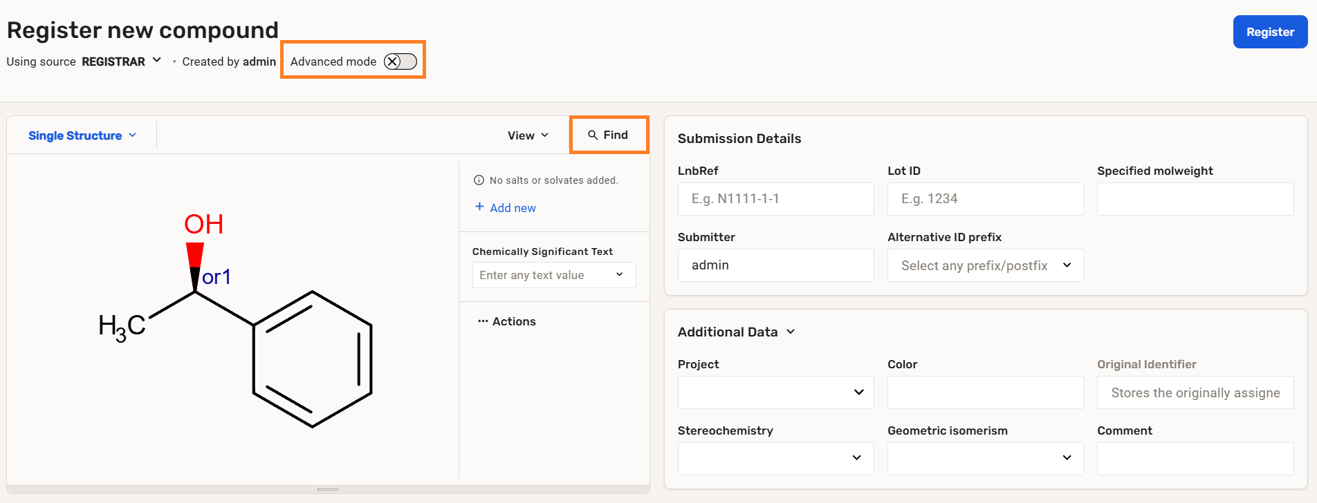 Autoregistration | Chemaxon Docs
