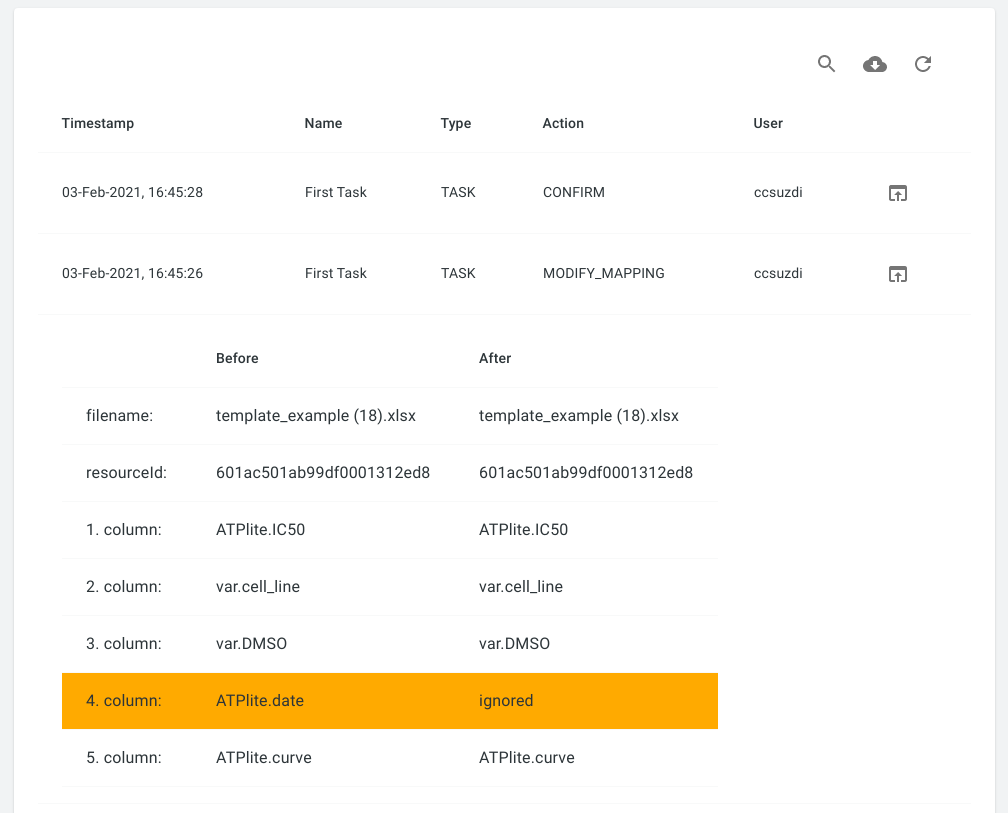 Assay Audit Log Details