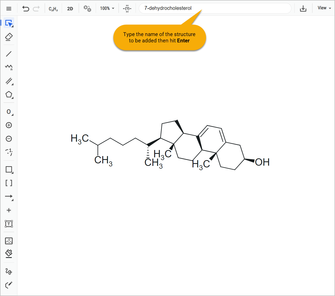 Draw Vitamin D Step 1