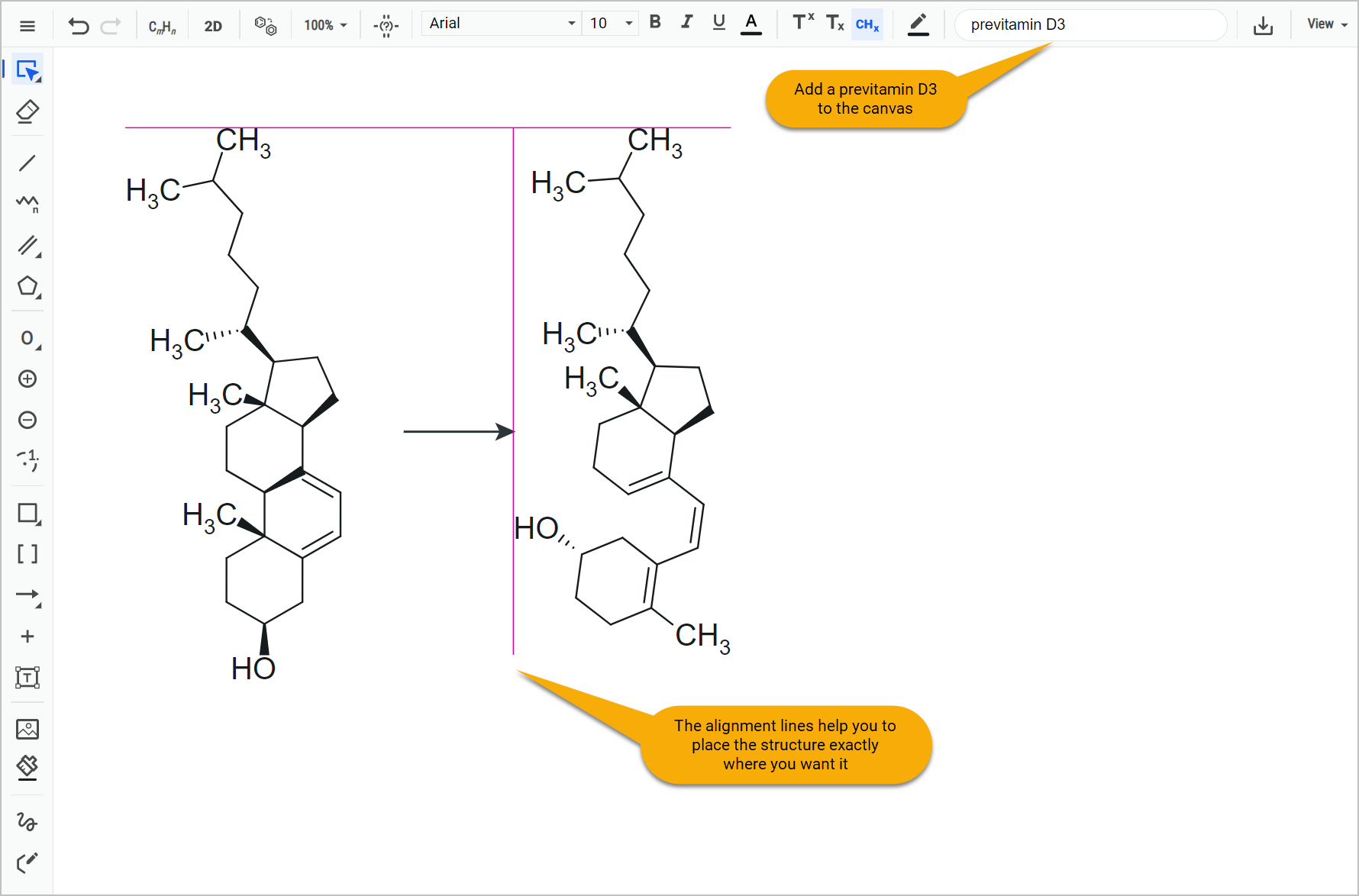 Draw Vitamin D Step 4