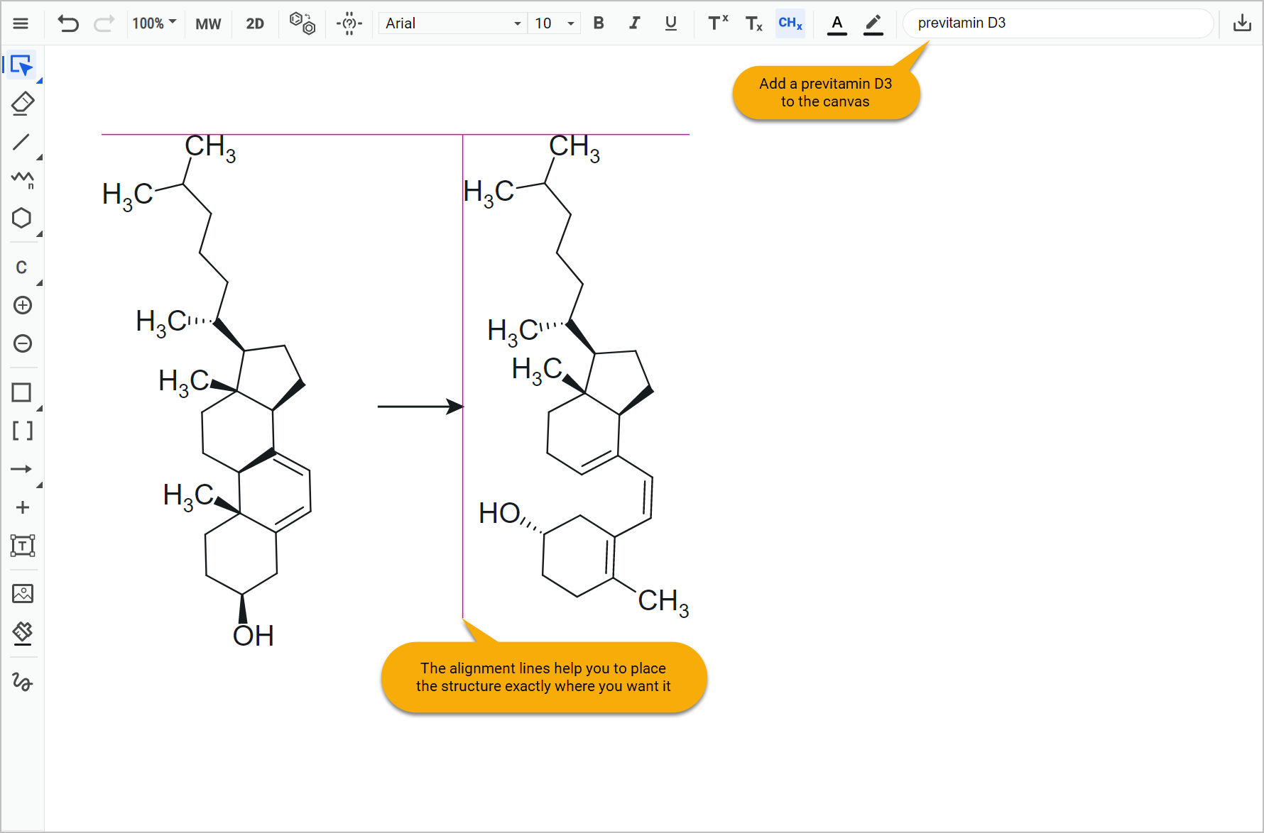 Draw Vitamin D Step 4