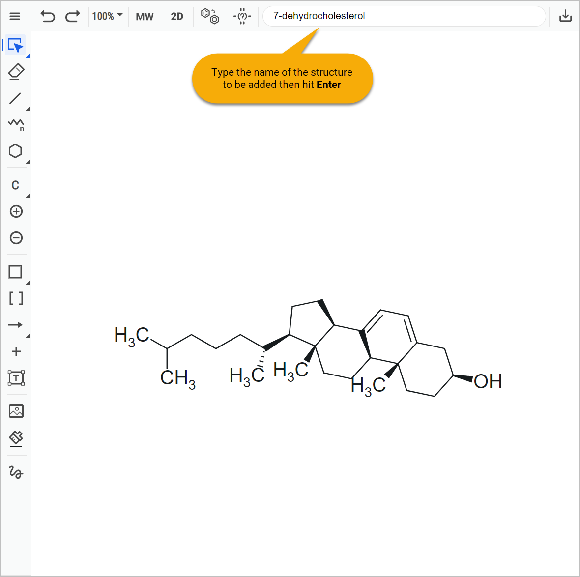 Draw Vitamin D Step 1