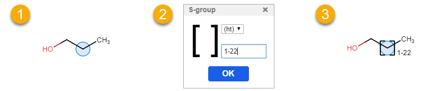 Creating a link node with the selection tool