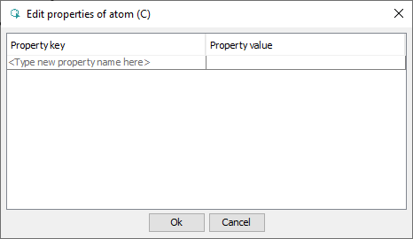 Edit properties of atom dialog