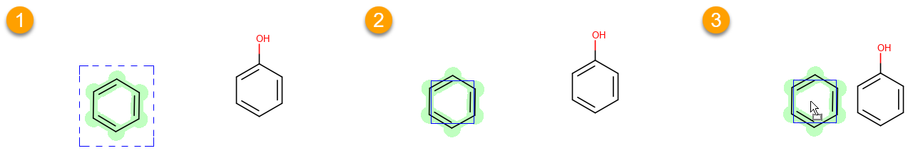 Moving the selected structure