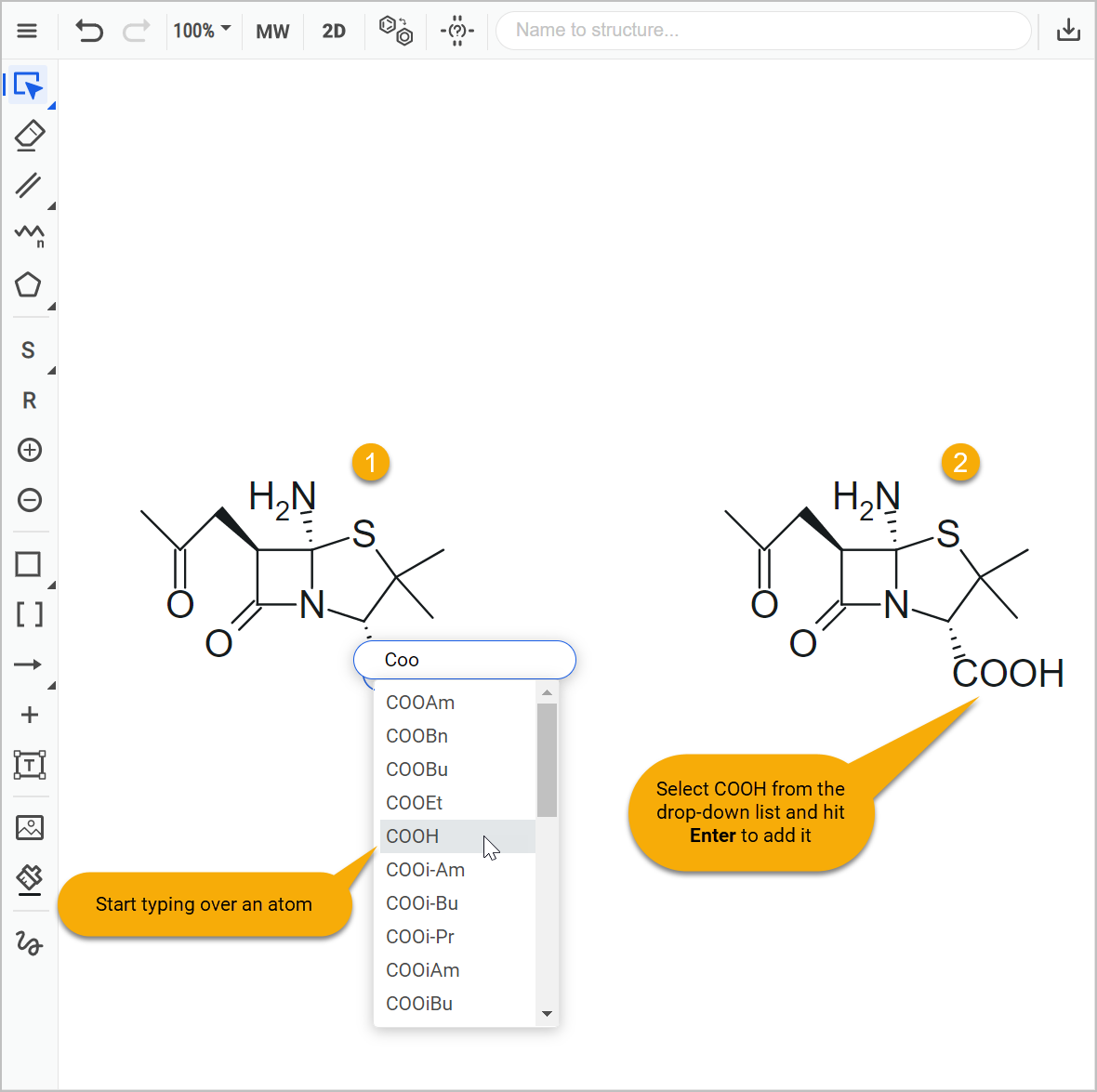 Draw Penicillin Step 3.2