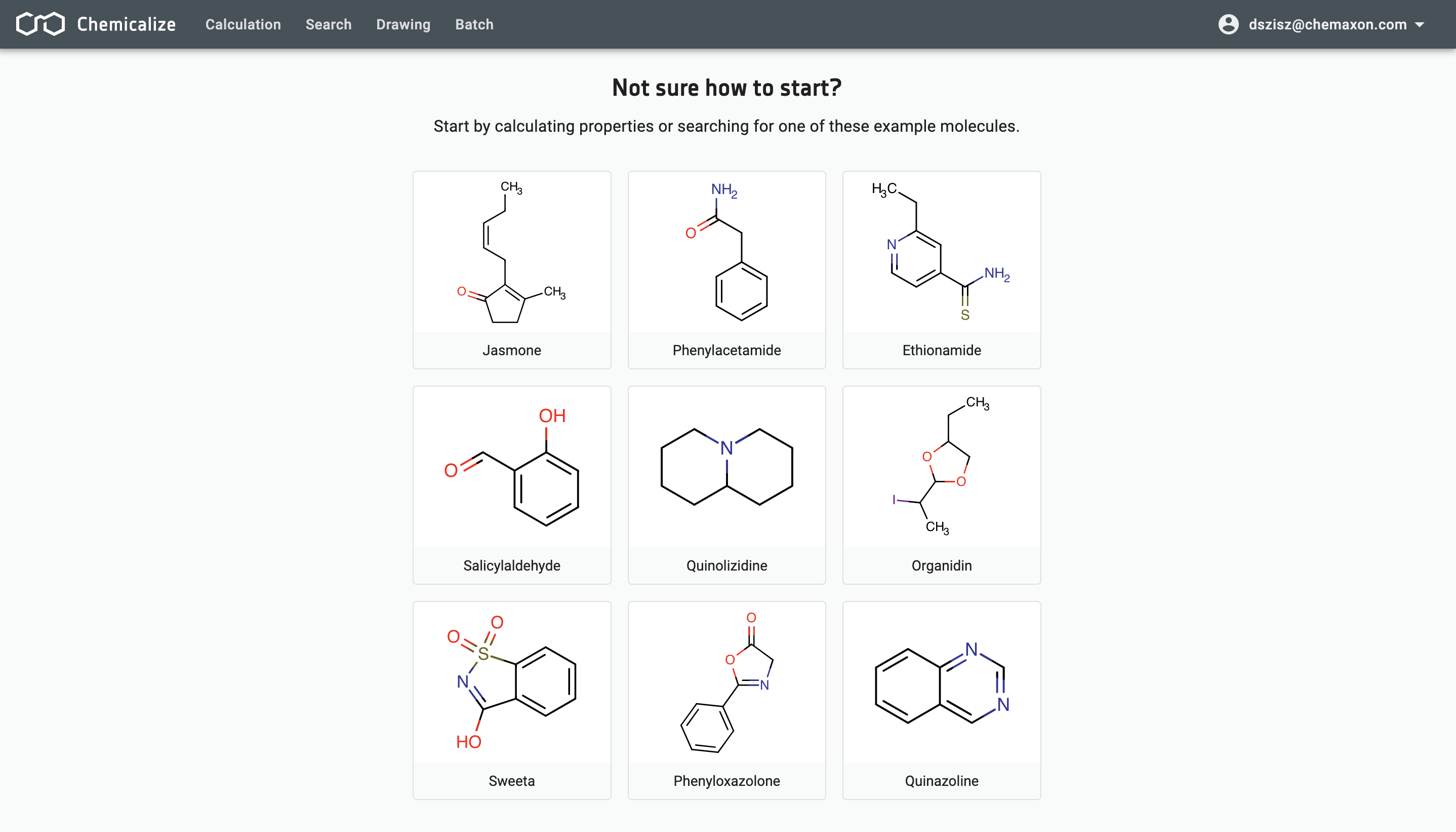 Chemicalize Dashboard