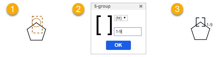 Creating a link node with the s-group tool